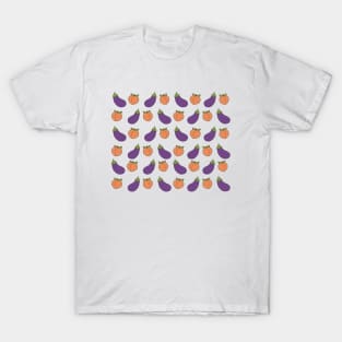 Eggplant and Peach T-Shirt